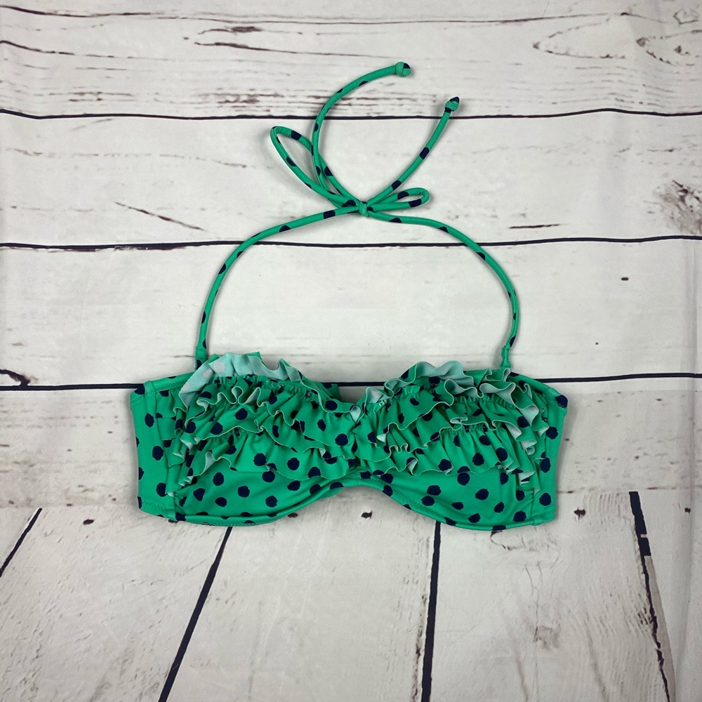 Aerie‎ Teal Ruffle Bikini Top